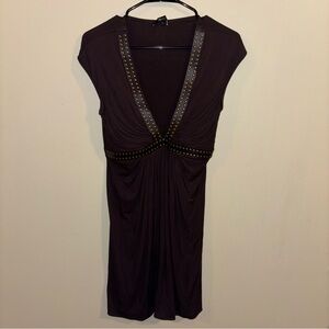 Women’s Sky Brand Studded V-Neck Mini Dress Size L